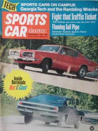 SPORTS CAR GRAPHIC 1967 DEC - BARRACUDAS, DATSUN 2000, CAN-AM